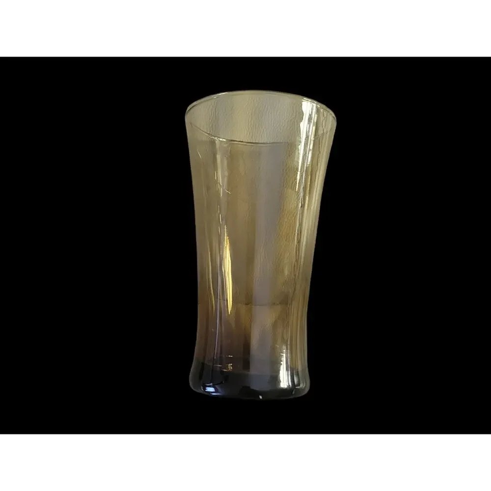 Vintage 70s‎ Retro Anchor Hocking Style 16 ounce Smoky Brown Tumblers, Set of 4